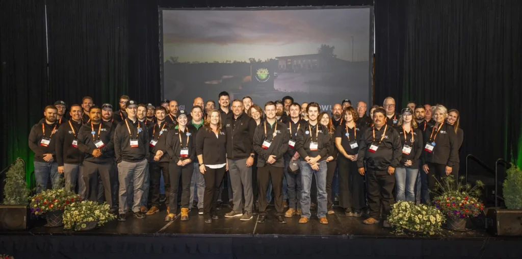 RJ Landscaping team on stage